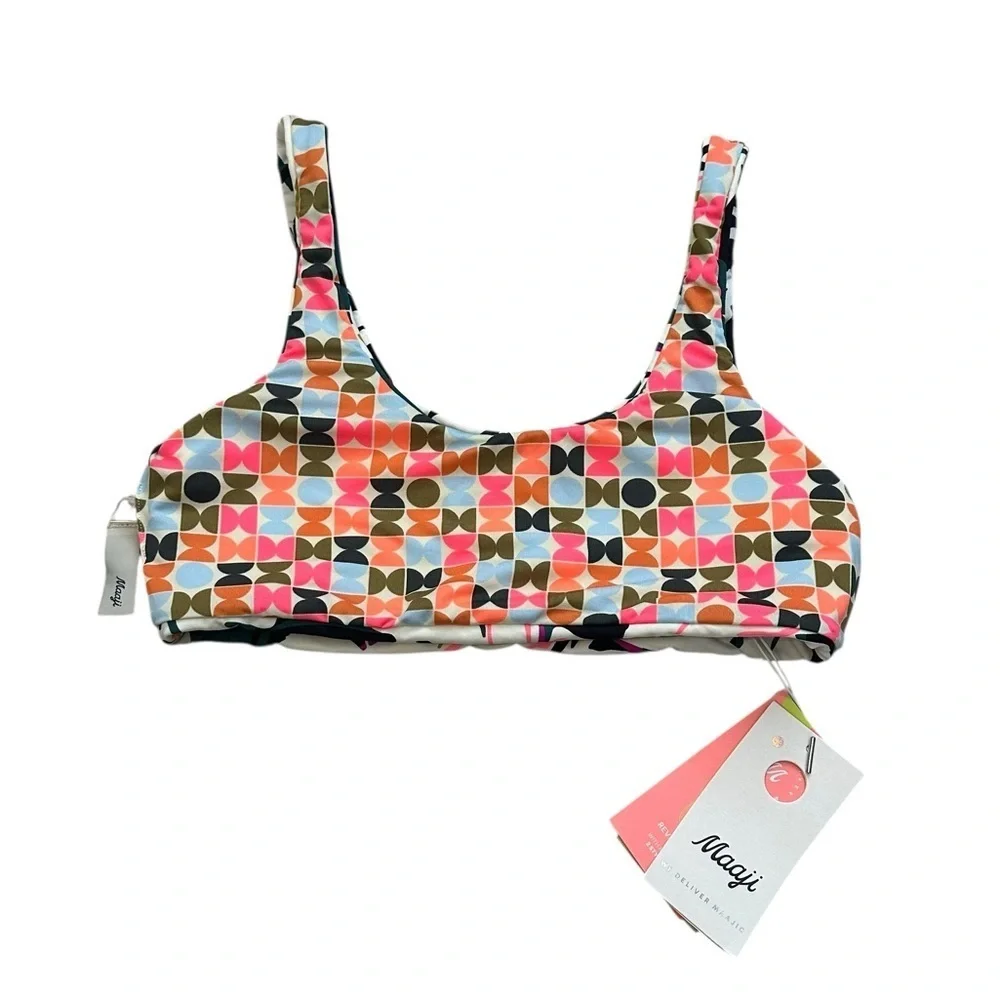 Maaji Girl’s Bikini Tops Bundle Colorful Reversible Beach Vacation Size 14 New